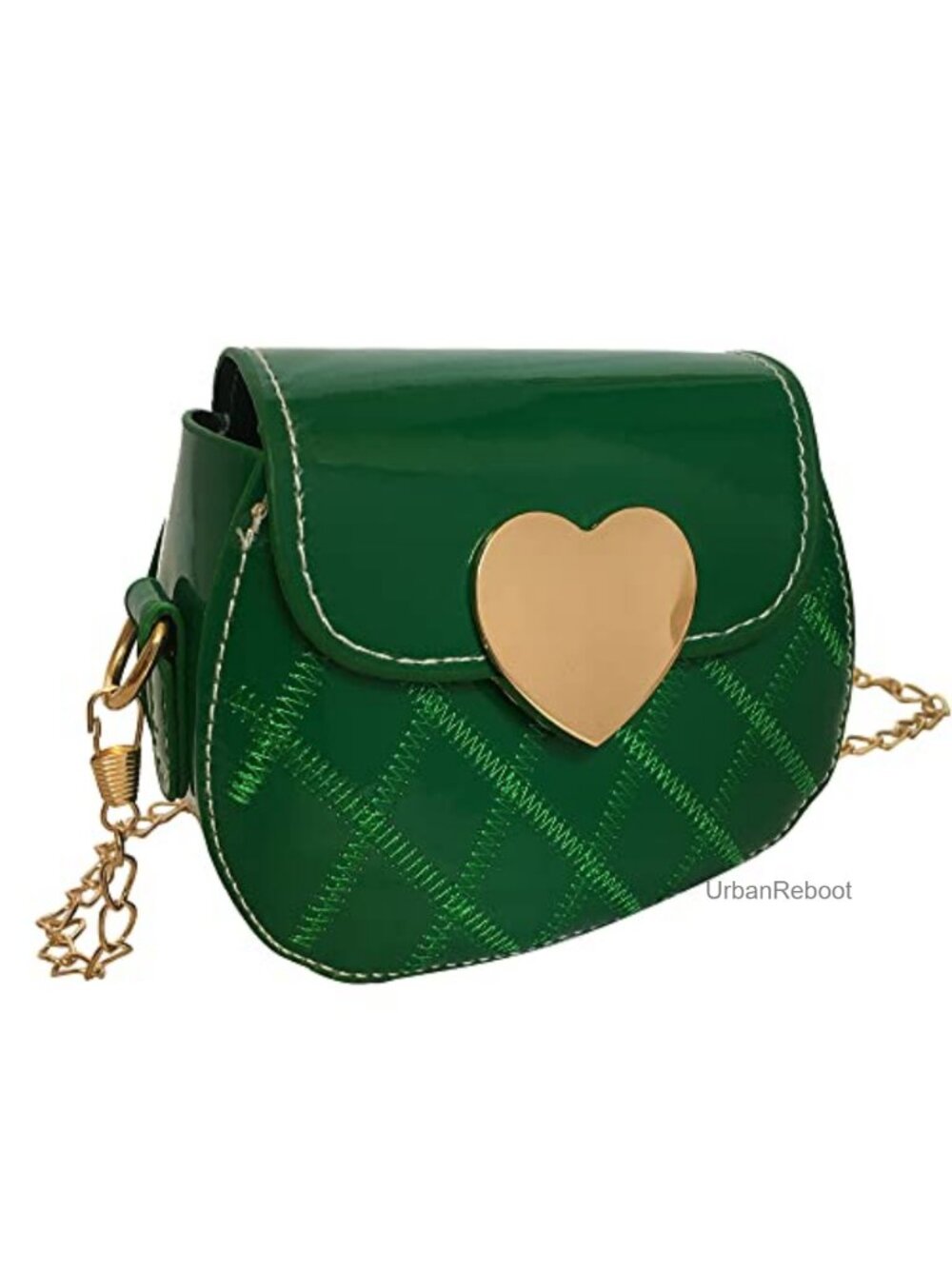 Girls Mini Saddle Bag PU Leather Crossbody Purse Detachable Chain Strap